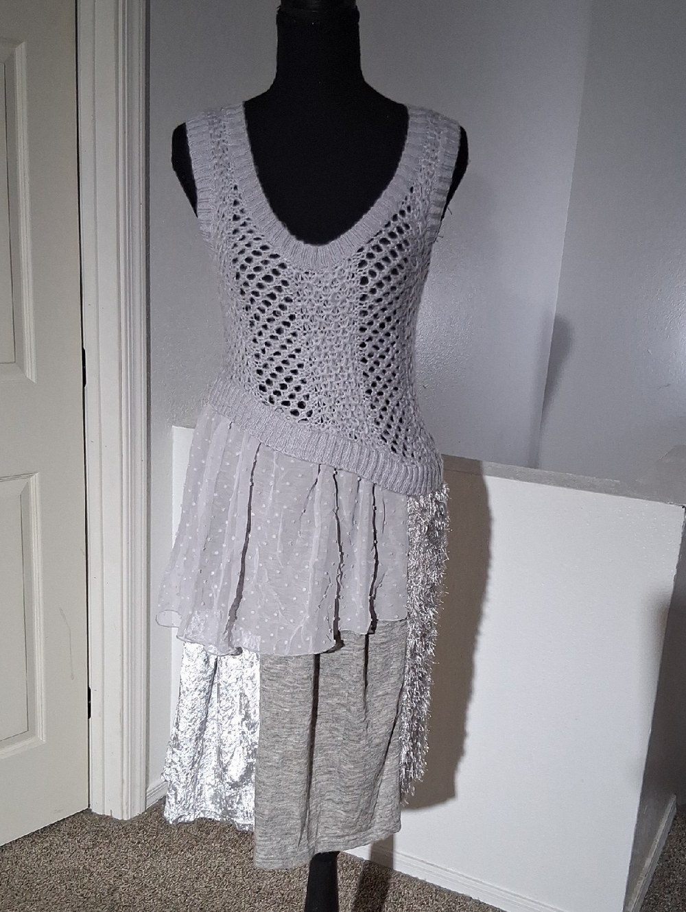 Ryu Asymmetrical Gray Dress